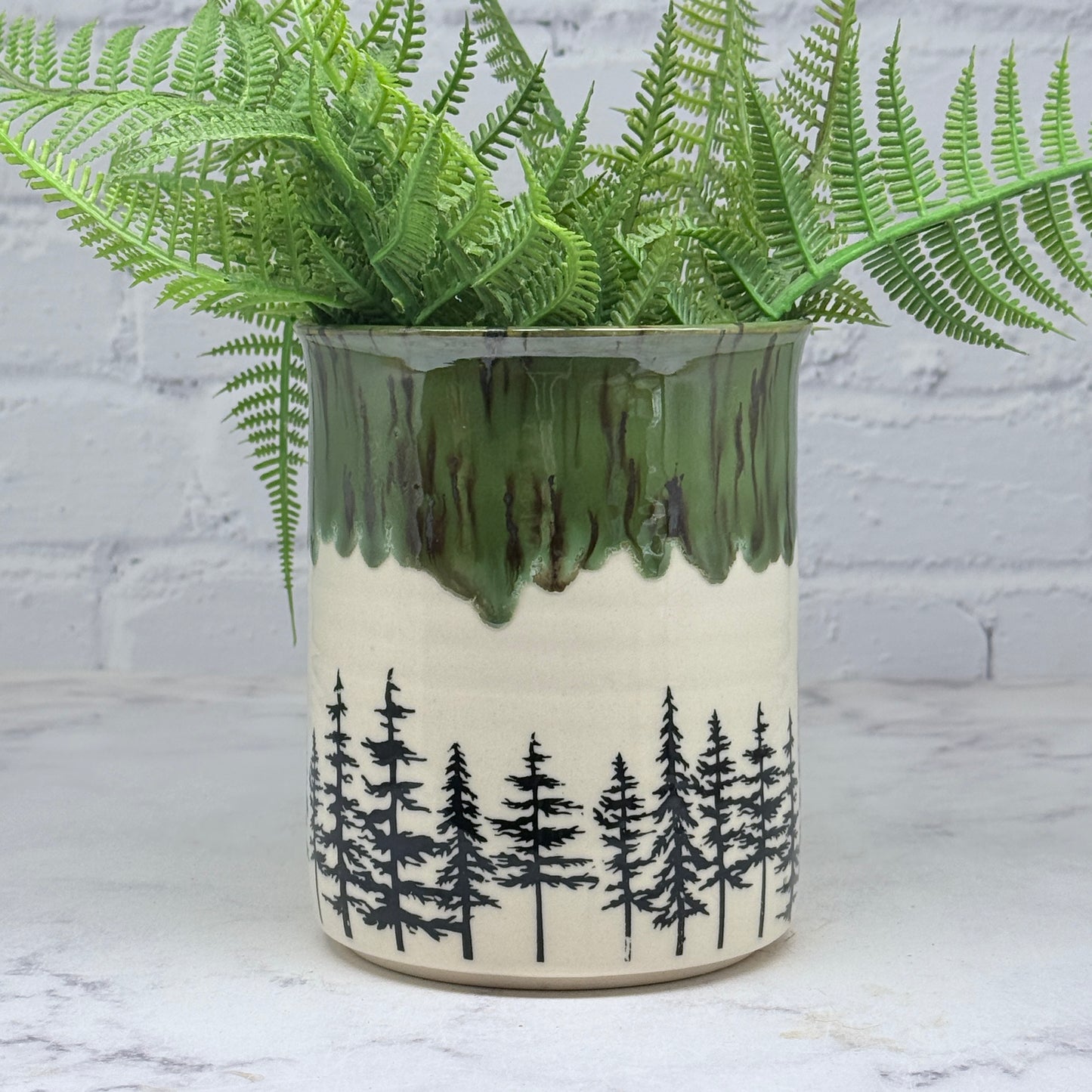 Green with Pines Container 2