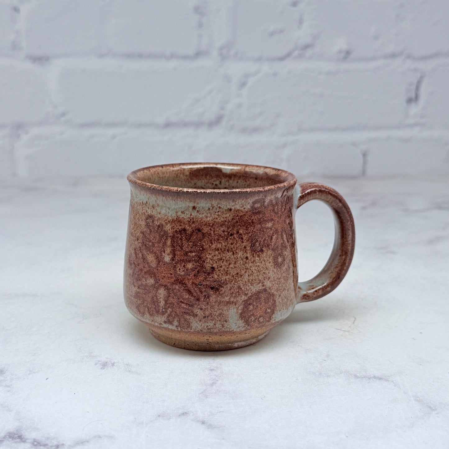 Light Blue with Snowflakes Espresso Mug 3