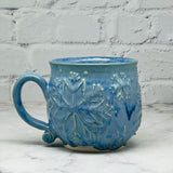 Light Blue Raised Snowflakes Mug 2