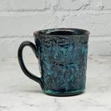 Dark Green Monstera Texture Mug 1