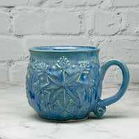 Light Blue Raised Snowflakes Mug 2