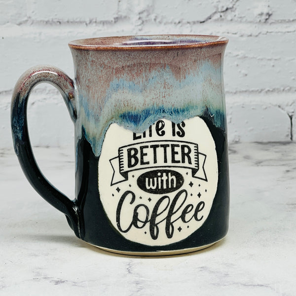 Purple ‘Life is Better with Coffee’ Mug