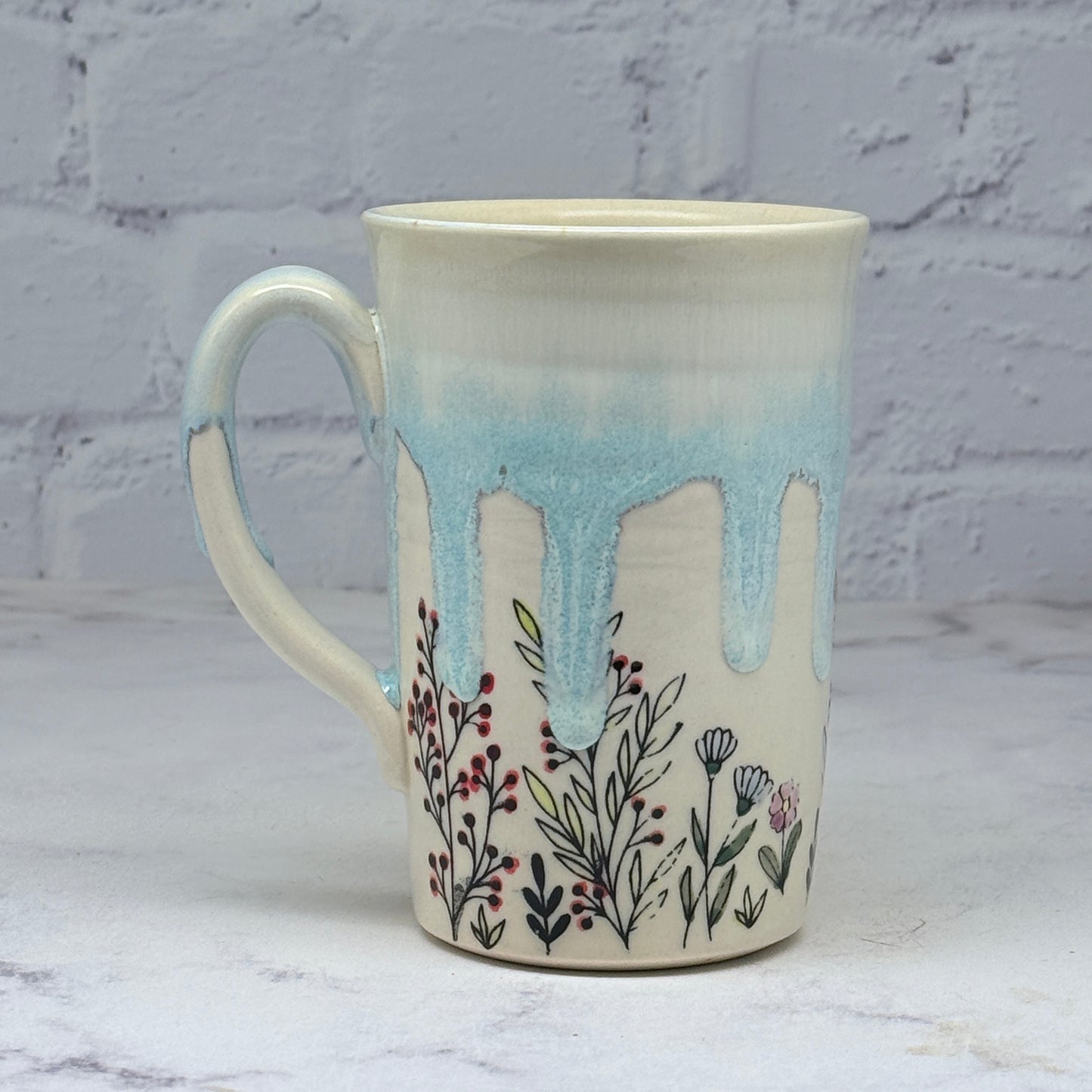 Blue with Wildflowers Mug 1