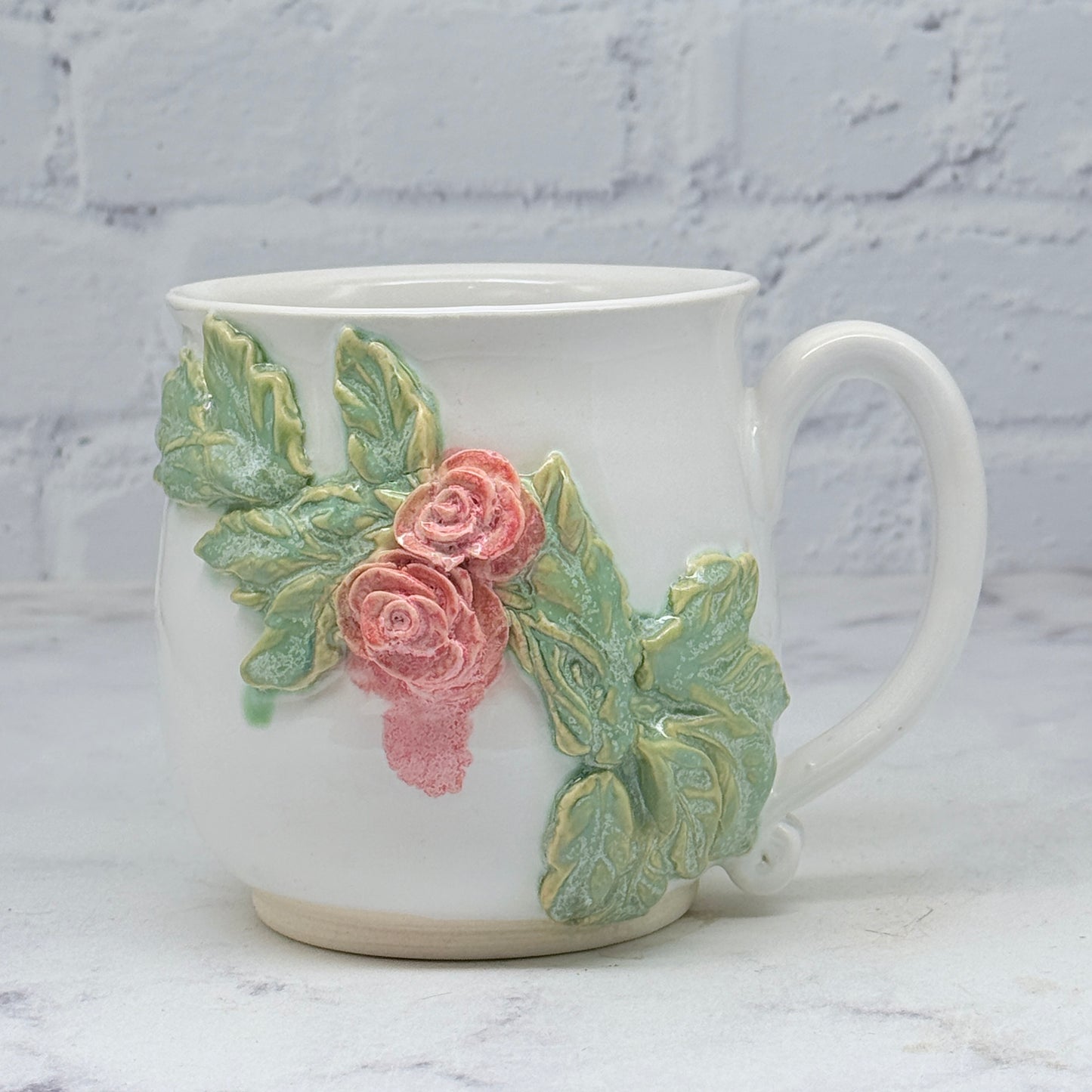 3-D Pink Roses Mug 3