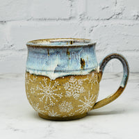 Light Blue with White Snowflakes Mug 1