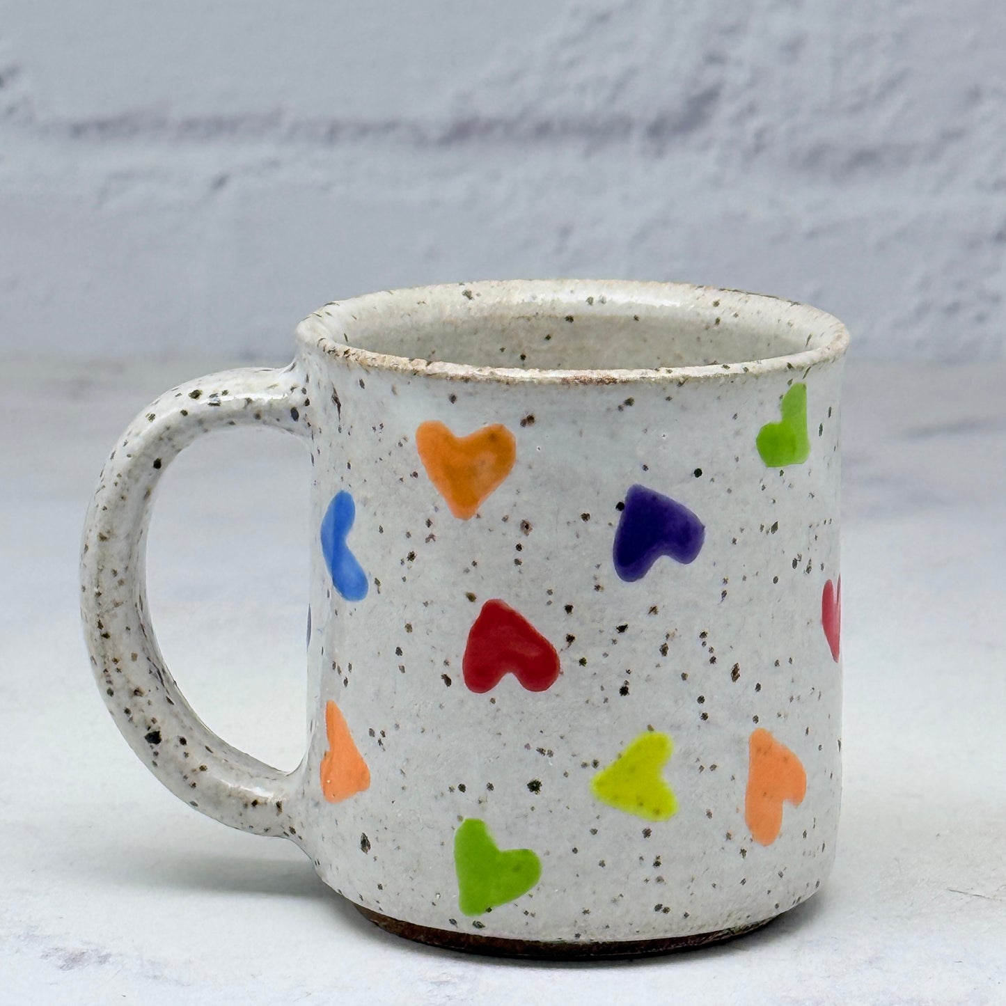Rainbow Hearts Espresso Mug 1