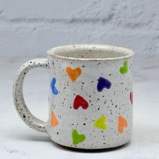 Rainbow Hearts Espresso Mug 1