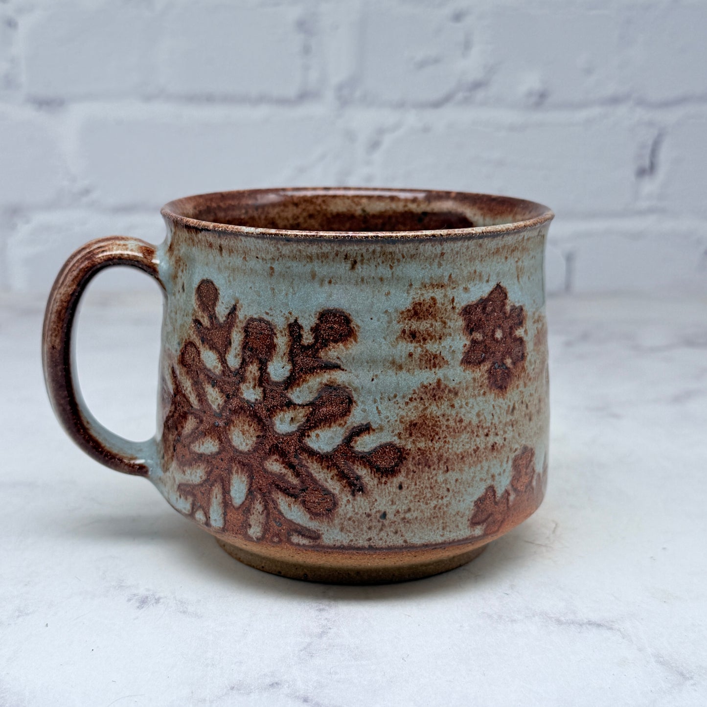 Light Blue with Snowflakes Mug 1