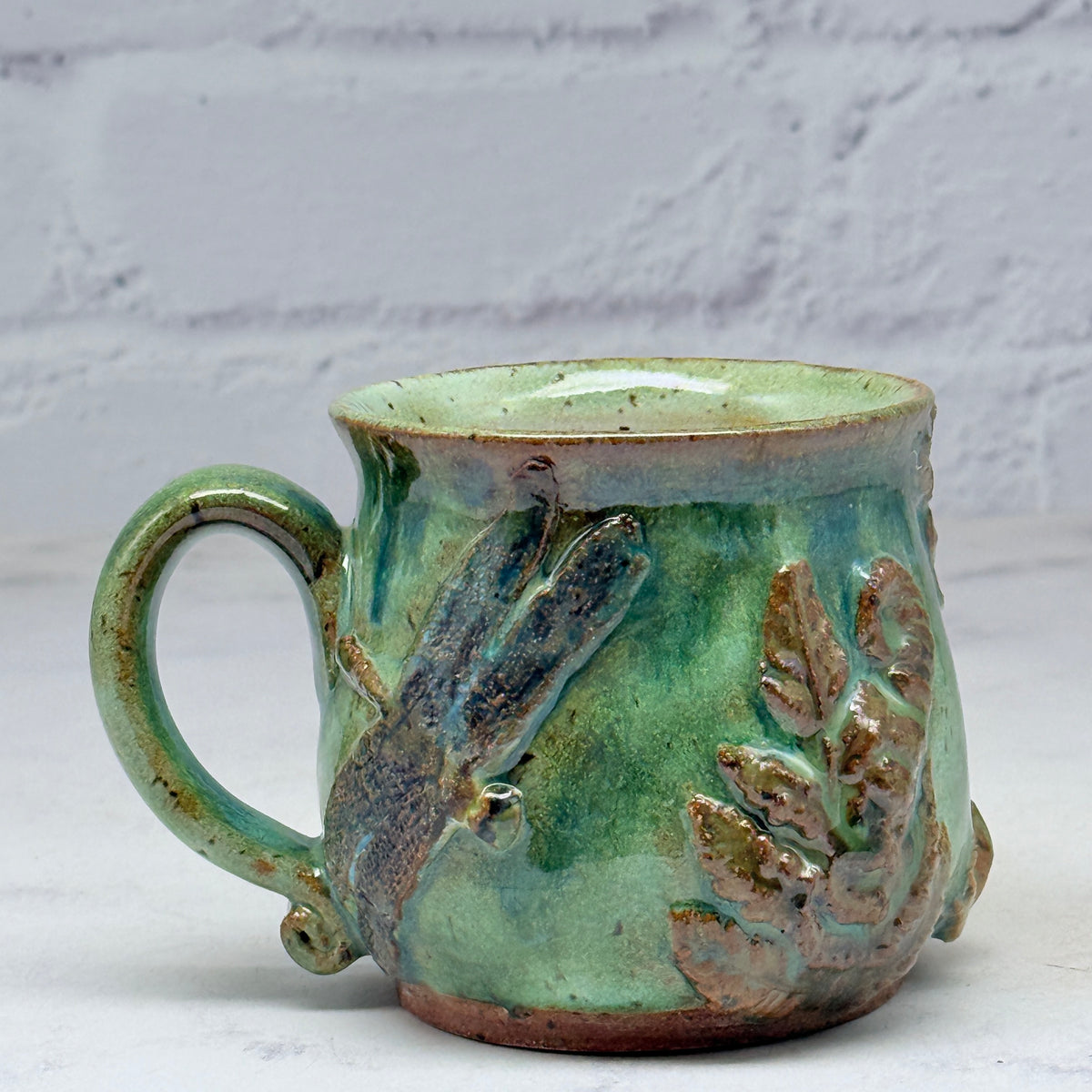 3-D Dragonflies & Ferns Teacup 1