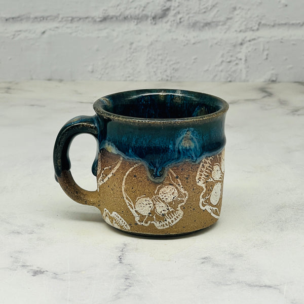 Speckled Blue with Skulls Espresso Mug 2