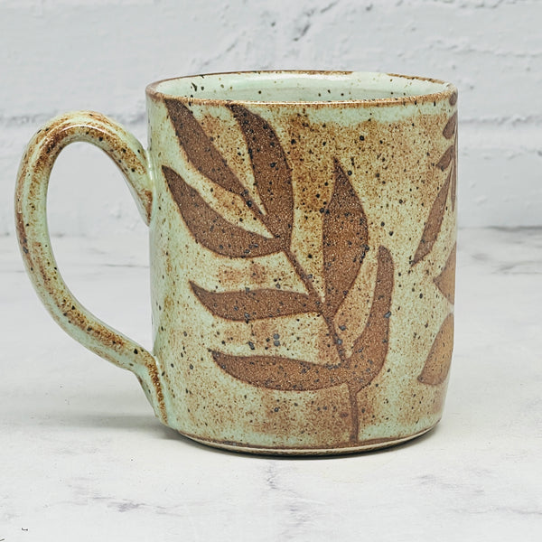 Green with Leaves Small Mug 1