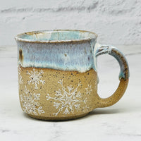 Blue with White Snowflakes Espresso Mug 2