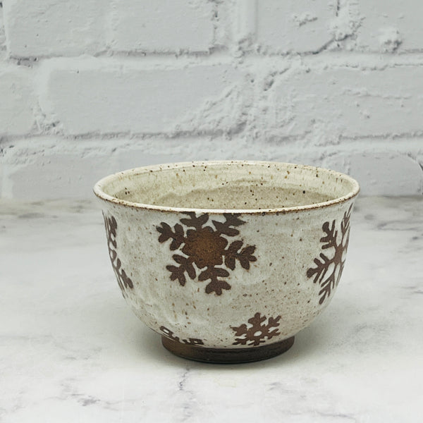 Speckled White Snowflakes Small Bowl 1