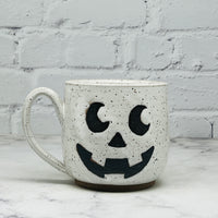 Speckled White Jack-o-Lantern Mug 5