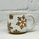 Speckled White Snowflakes Espresso Mug 2