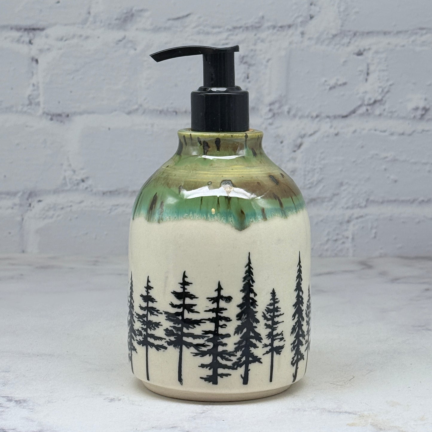 Green with Pines Soap Dispenser 2