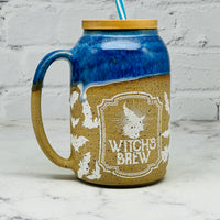 Blue with Bats Straw Mug