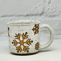 Speckled White Snowflakes Espresso Mug 1