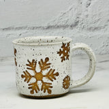 Speckled White Snowflakes Espresso Mug 1