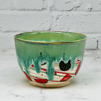 Green with Watermelons Marbled Small Bowl 3