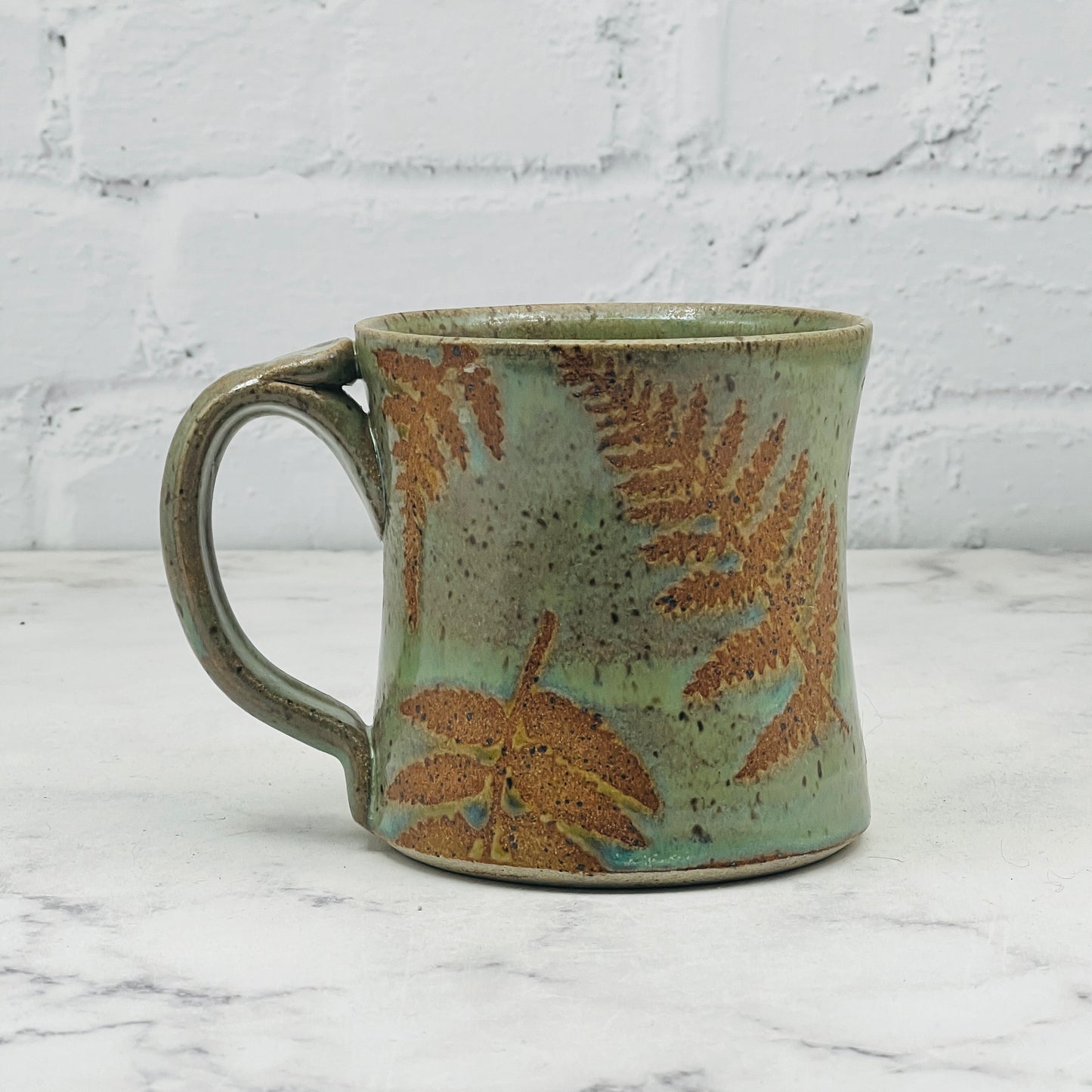 Speckled Green with Ferns Mug 1