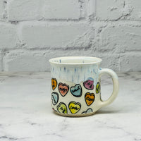 Blue with Conversation Hearts Espresso Mug