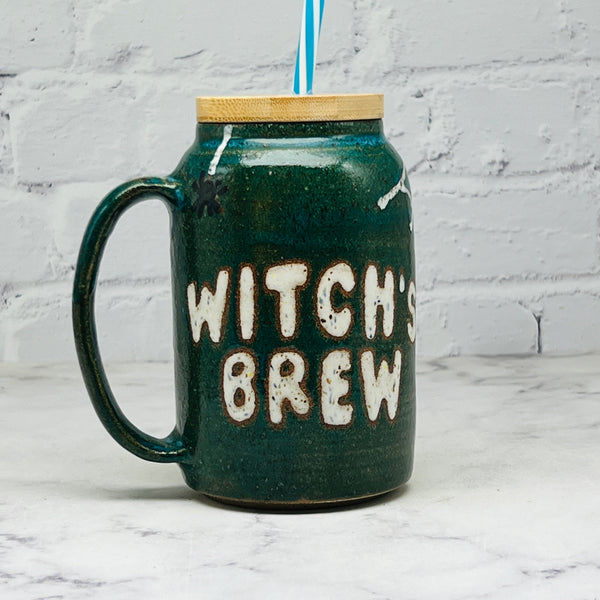 Teal Witch’s Brew Straw Mug 1