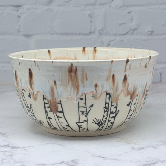 Cream with Birch Large Bowl