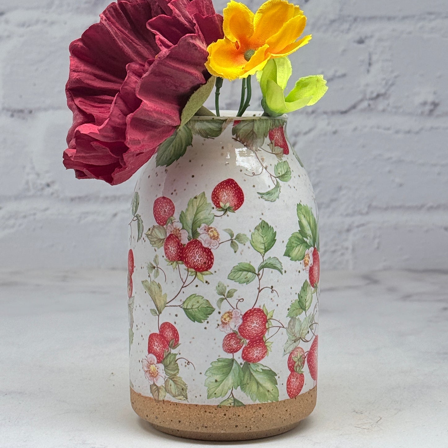 Strawberries Bud Vase