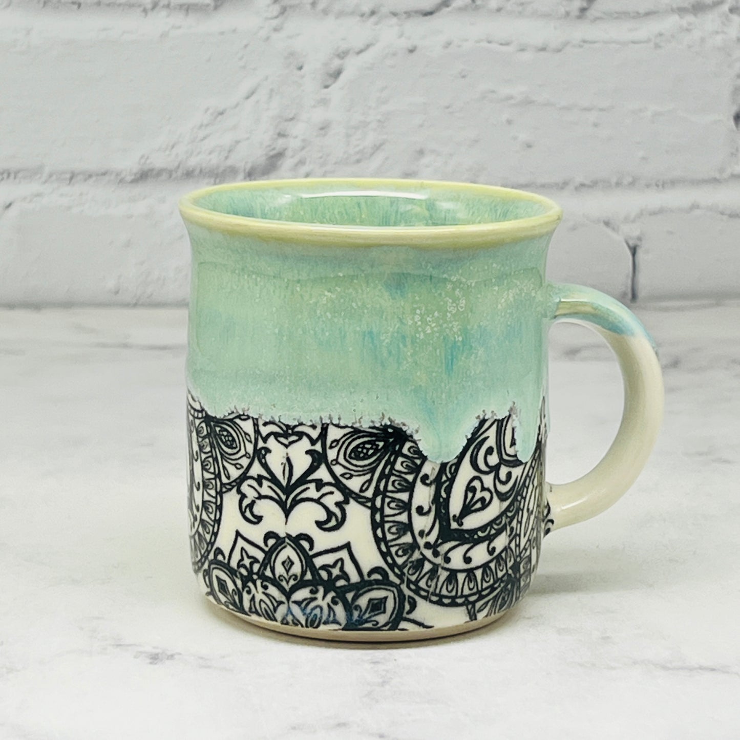 Green with Mandala Espresso Mug 1