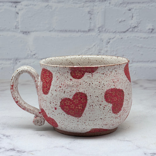 Red Hearts Cafe Mug 1