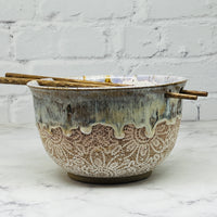 Lavender with White Lace Chopstick Bowl