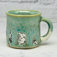 Green with Birds Espresso Mug