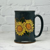 Blue with Sunflowers Tall Mug