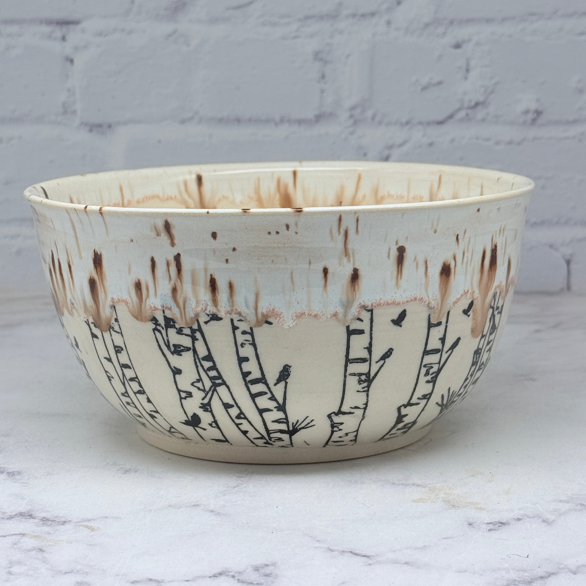 Cream with Birch Large Bowl