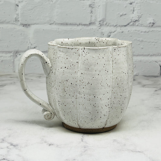 October Speckled White Pumpkin Mug Preorder