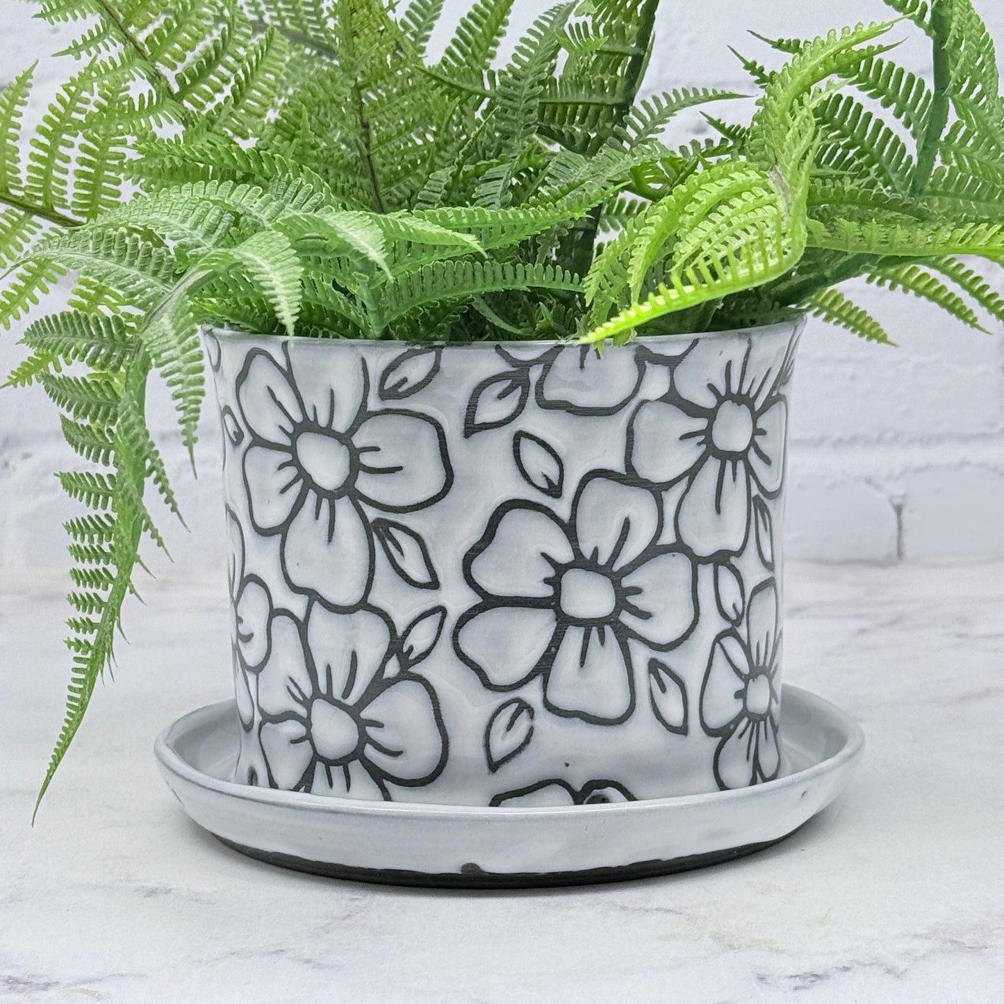 Floral Design B&W Planter