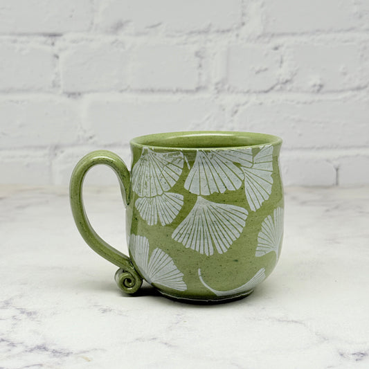 Green with White Gingko Teacup 5