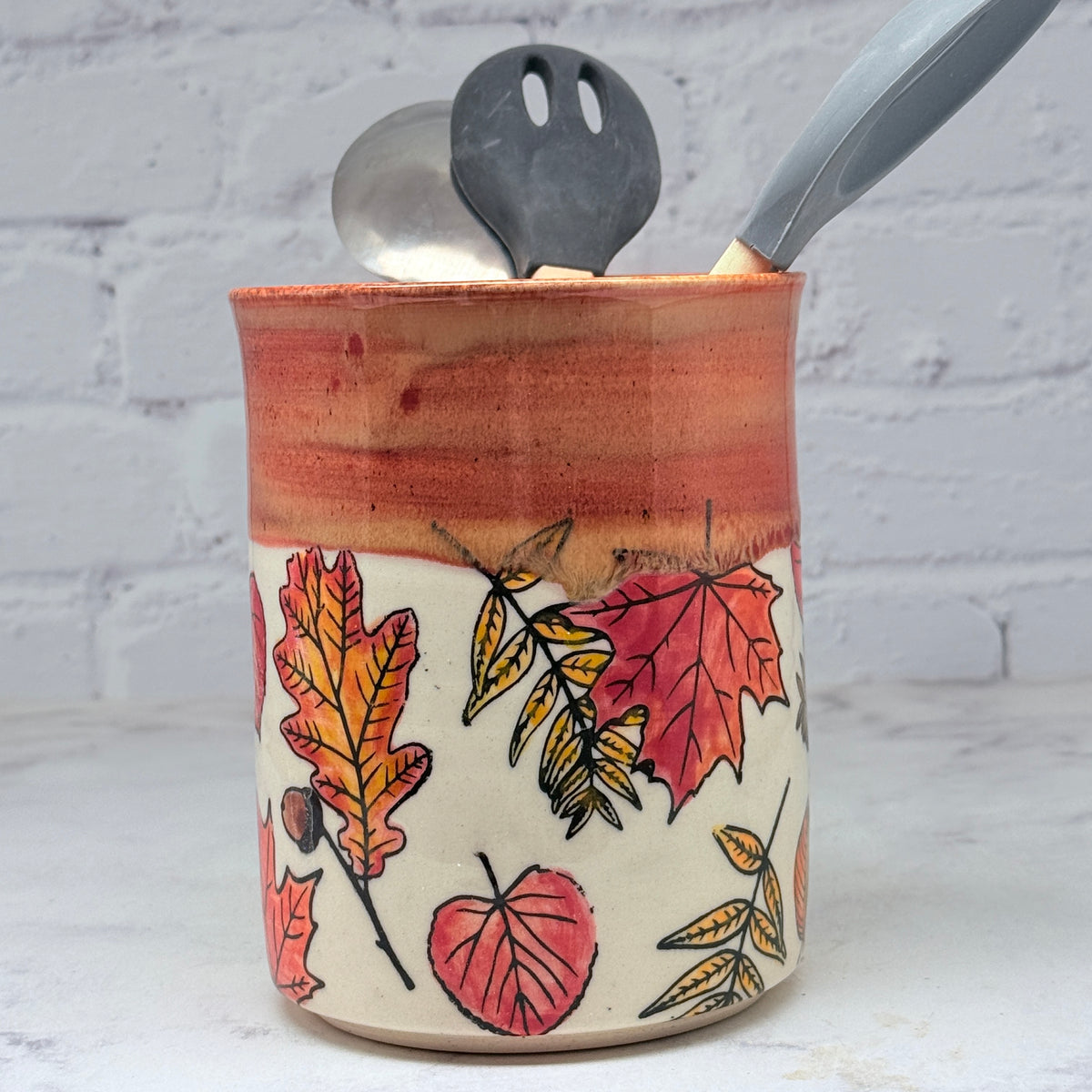 Orange with Leaves Container 2