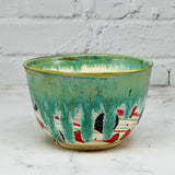 Green with Watermelons Marbled Small Bowl 2