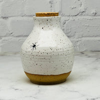 Speckled White Arsenic Bottle with Cork