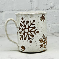 Speckled White Snowflakes Mug 1