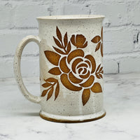 White with Roses Tall Mug