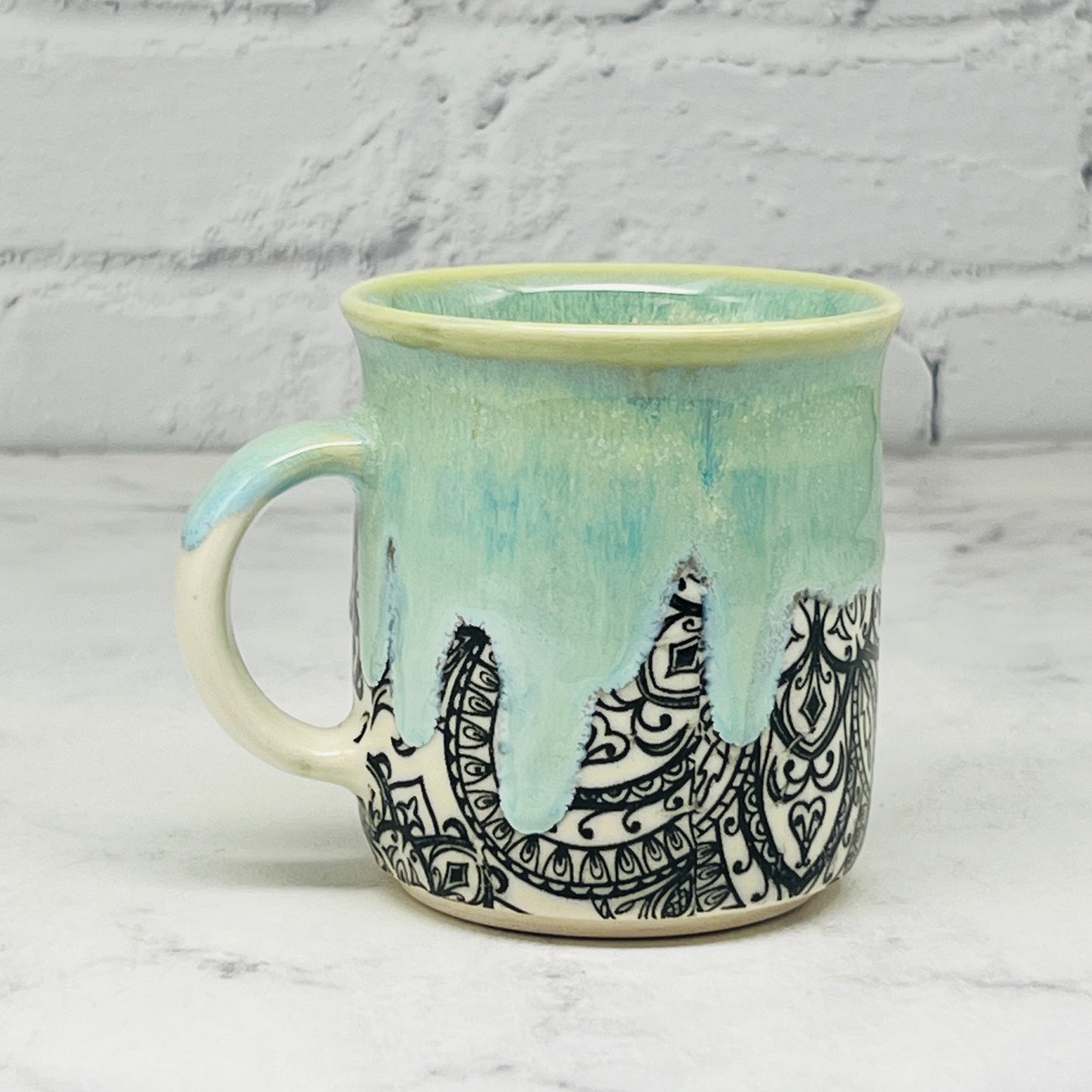 Green with Mandala Espresso Mug 1