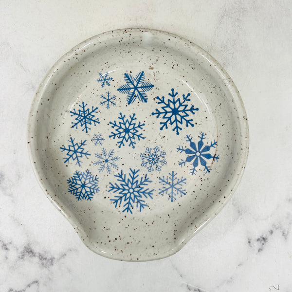 Snowflakes Spoon Rest 1