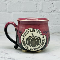 Wine Red Pumpkin Spice  Cauldron Mug