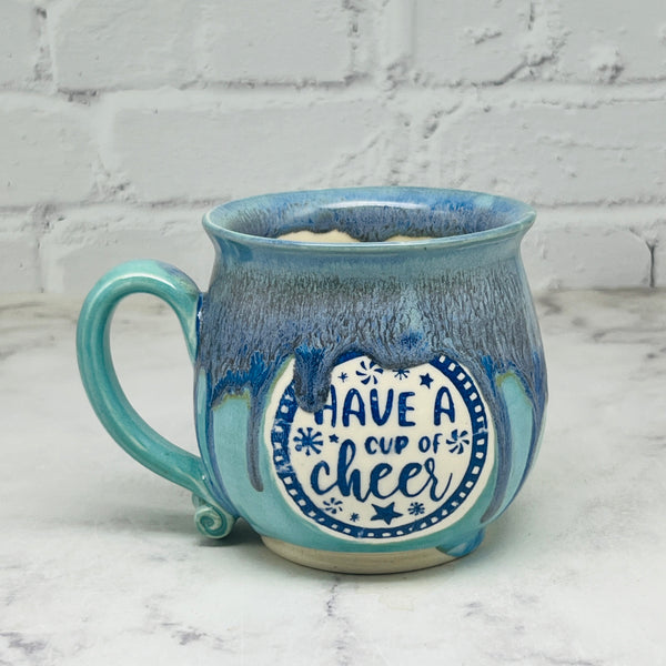 Light Blue with “Cup of Cheer” Mug