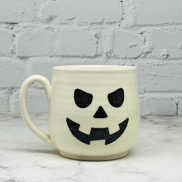 White Jack-o-Lantern Mug 1