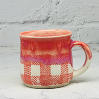 Red Plaid Espresso Mug