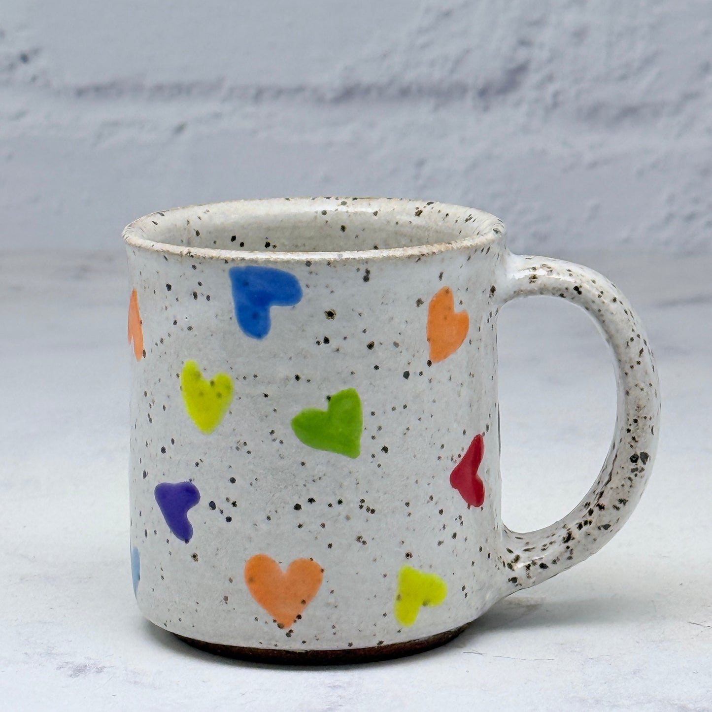 Rainbow Hearts Espresso Mug 1